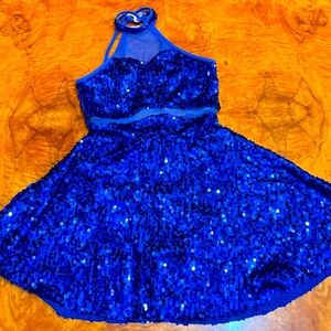 Blue dance costume